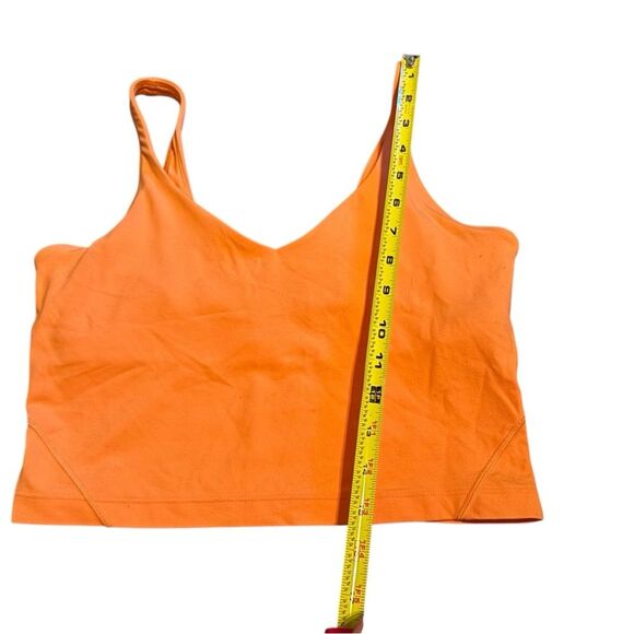 Lululemon Women’s 8 Align Tank Orange Soda Fitted Crop Basic Trendy Athletic - Picture 10 of 11